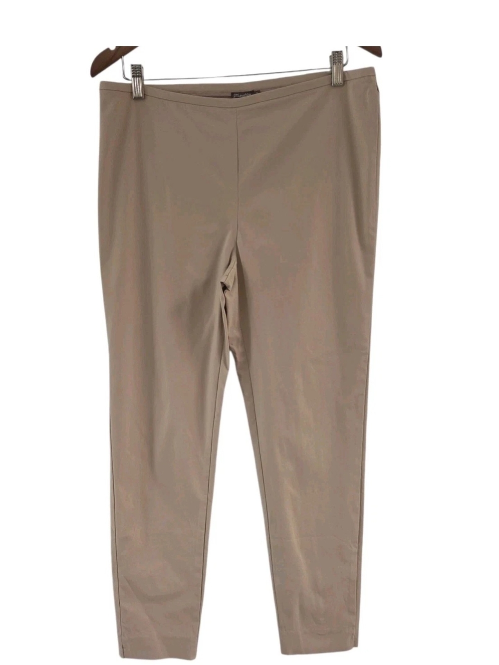 J. McLaughlin Beige Size Zip Tapered Ankle Leg Stretch Pants Womens Size 12